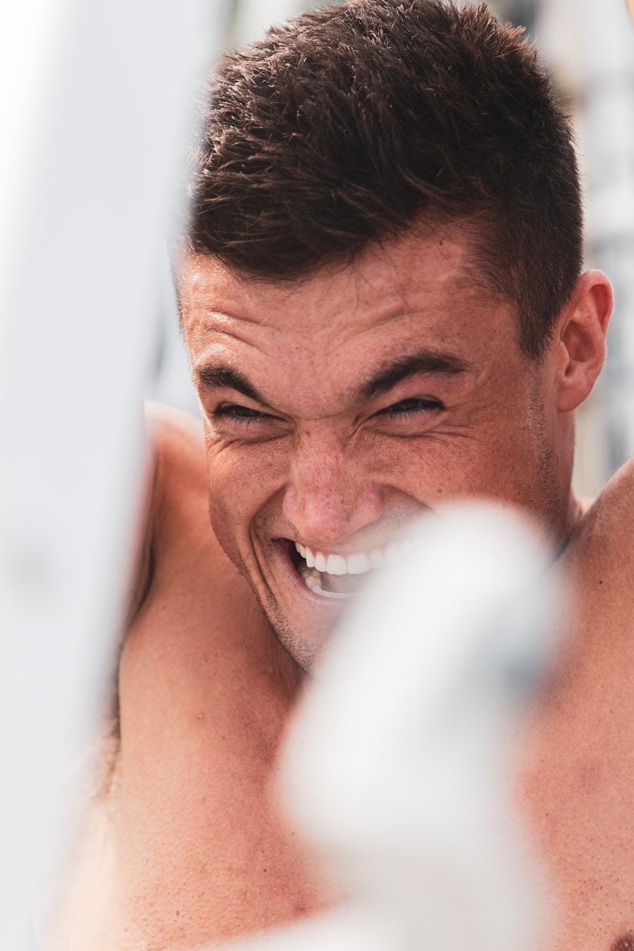 Happy confident man smiling