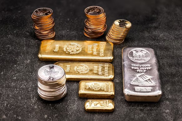 Top view of coffee can mockup with bold black typography on white background