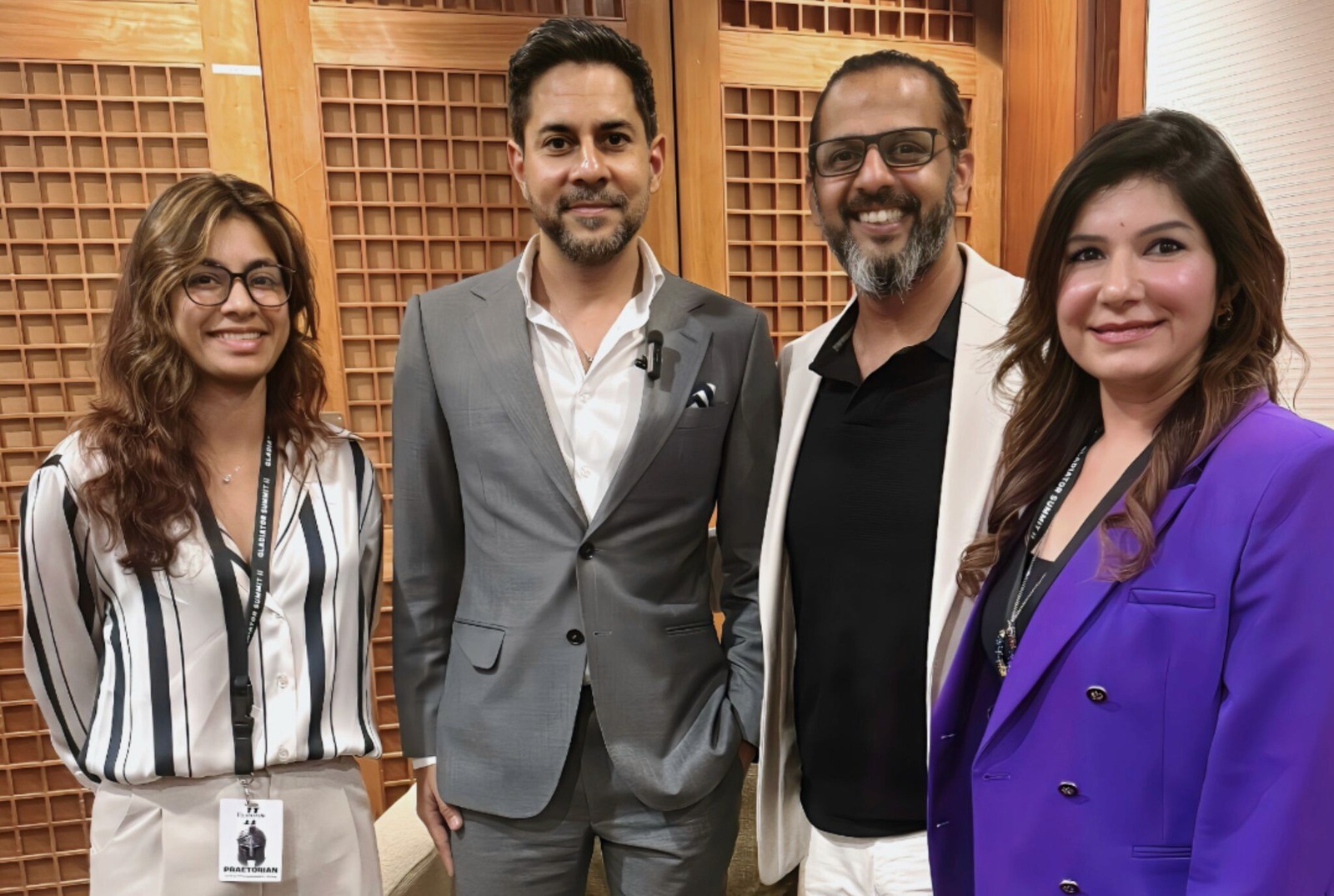Tanu Chopra with fellow conference speakers