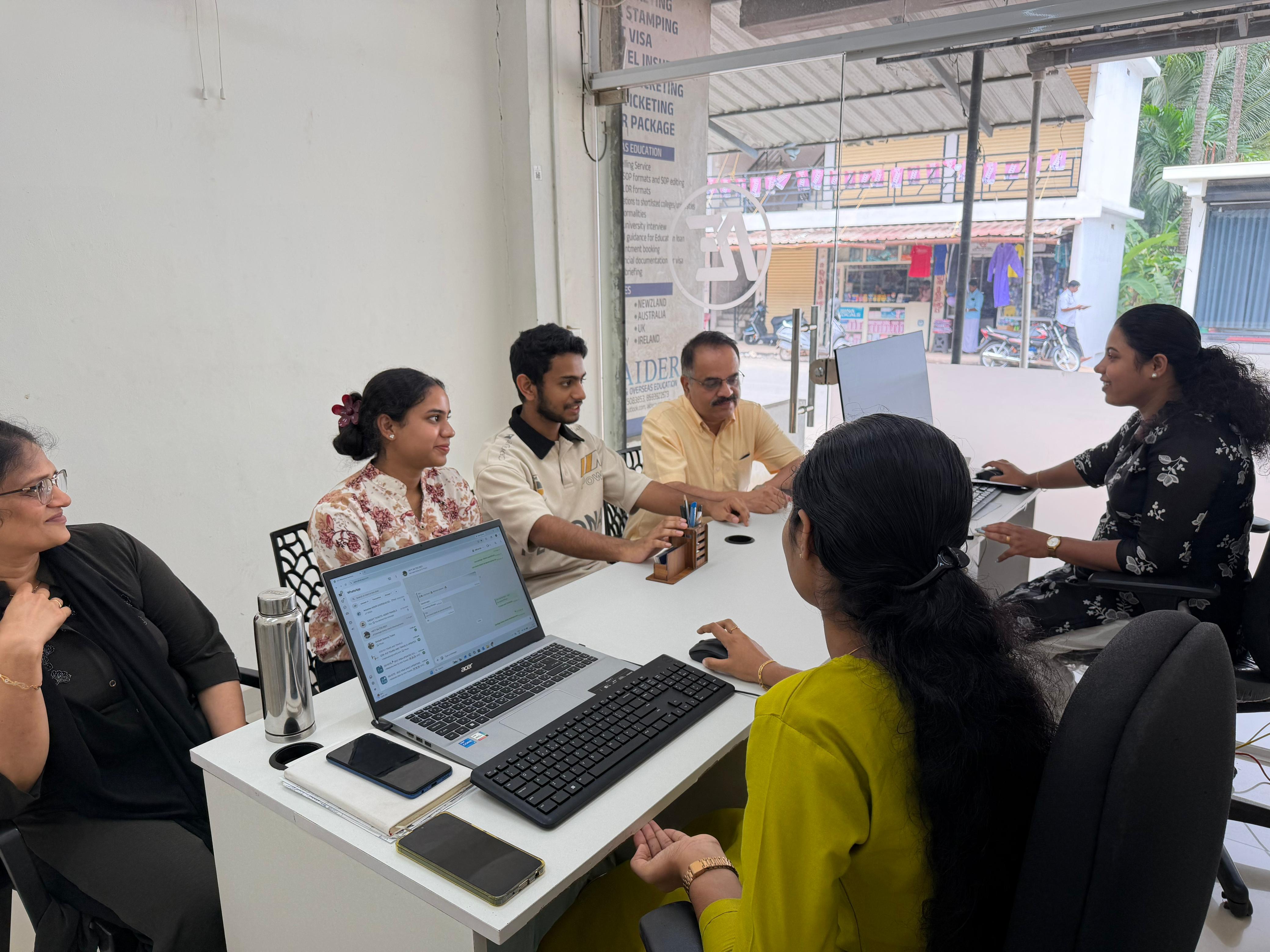 Student consultation at Aider Travels and Overseas Education, Calicut