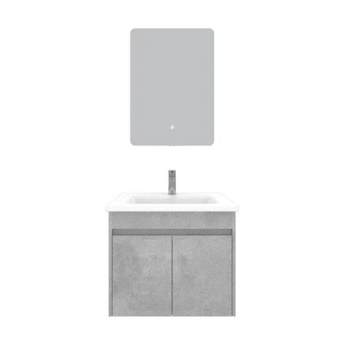 Furniture Unit, Cement Gray With Inset Basin 580MM X 450MM X 480MM