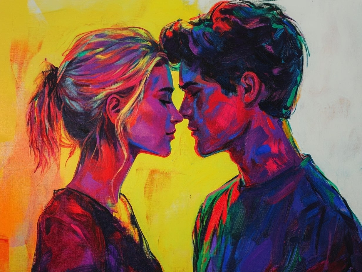 Colorful couple