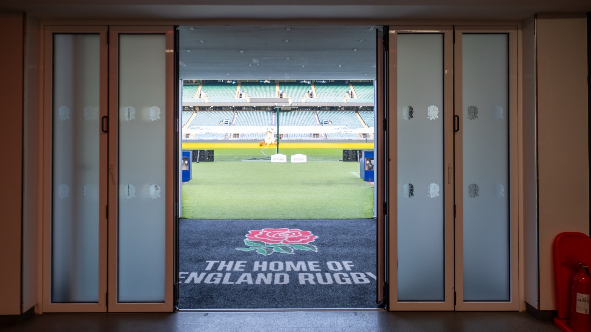 Two classic volkswagen beetles, one green, one cream.