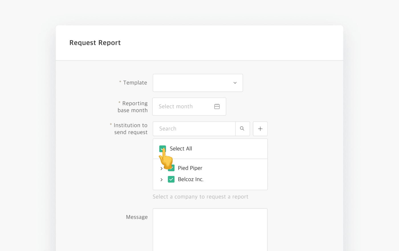 Requesting business reports to all portfolio firms at once through Quotabook, simplifying post-investment management
