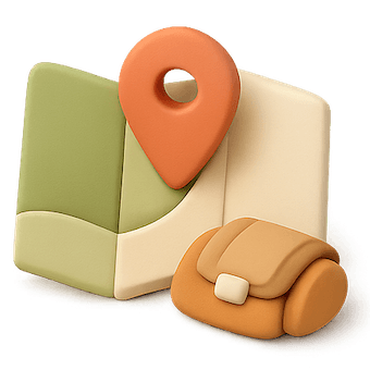 Folded Map with Pin