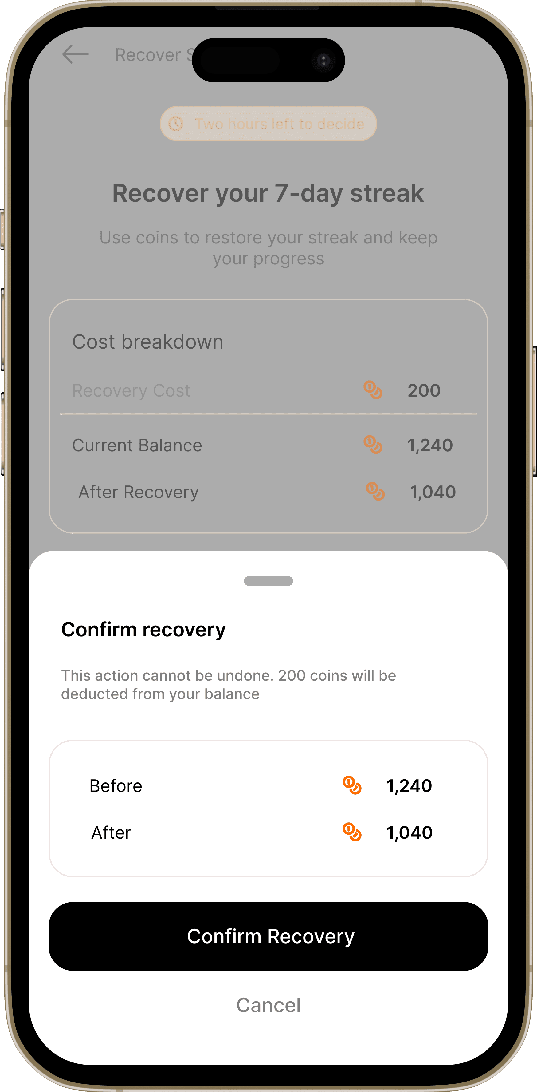 Recovery Confirmation