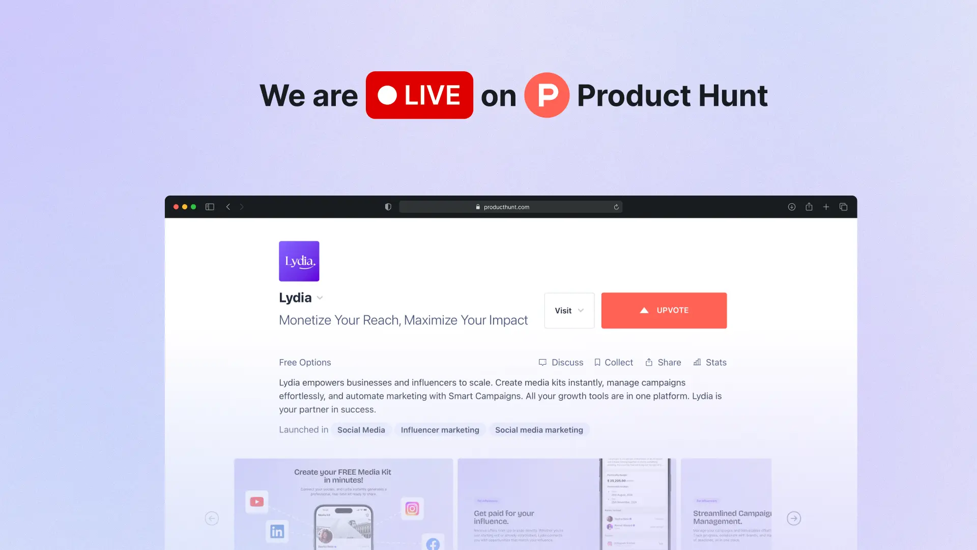 We are live on Product Hunt