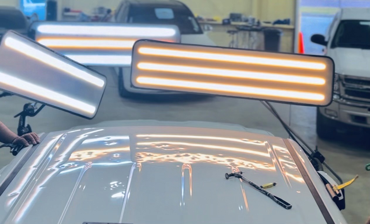 Car with hail damage on the roof - The Dent Technicians