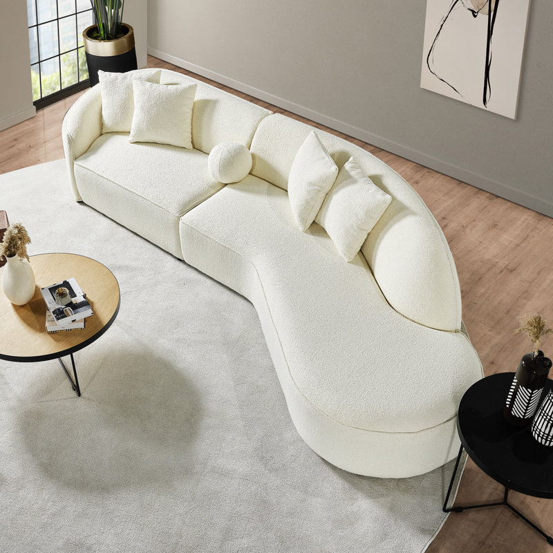 133-inch Japandi style sofa offering a blend of comfort and elegance, perfect for minimalist and contemporary interiors.