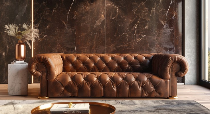 Brown sofa
