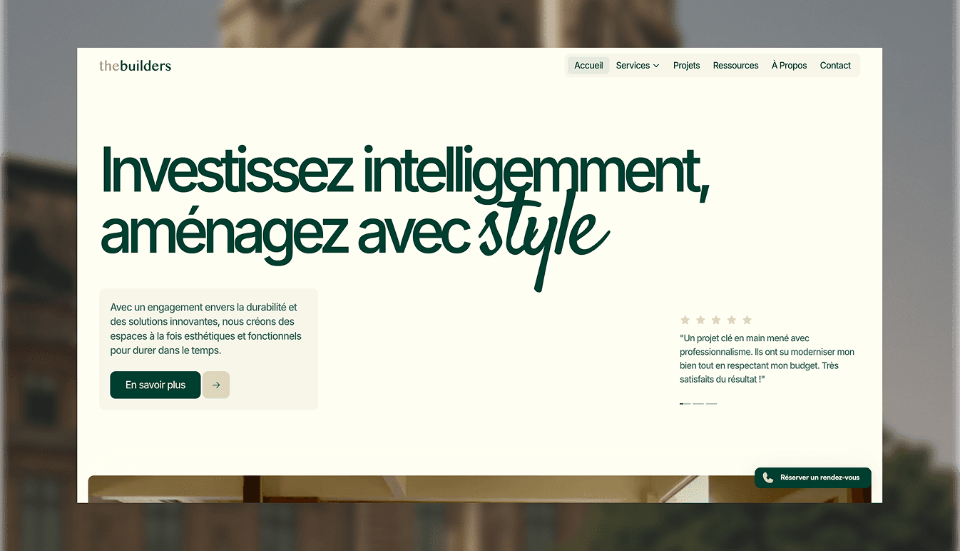 Site internet thebuilders