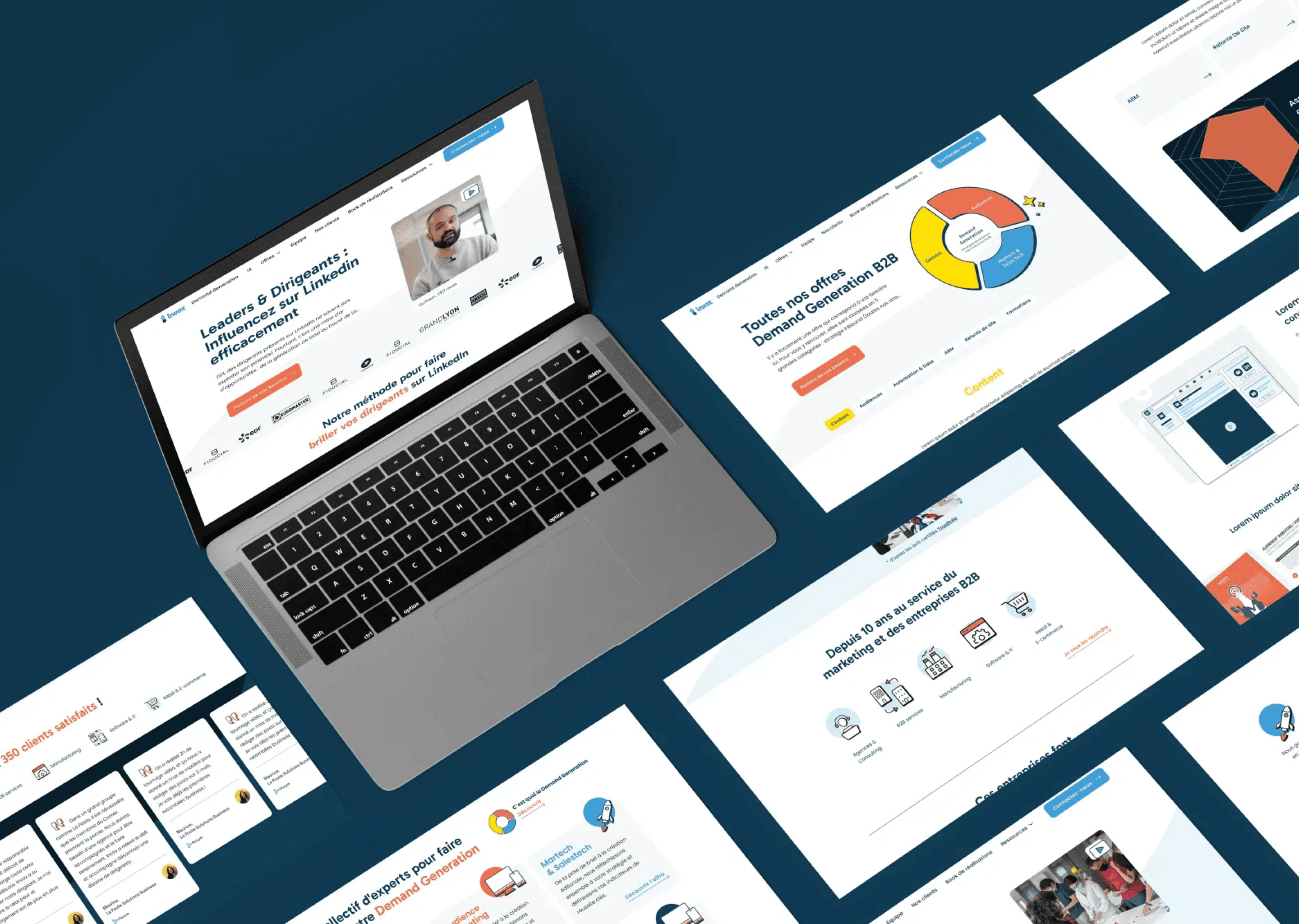 Mockup d’un ordinateur portable affichant le site web de la start-up iExec, présentant un outil de développement Web3, conçu par un web brand et UX UI designer basé à Rennes et à Paris, spécialisé en design de sites web et de branding de marques