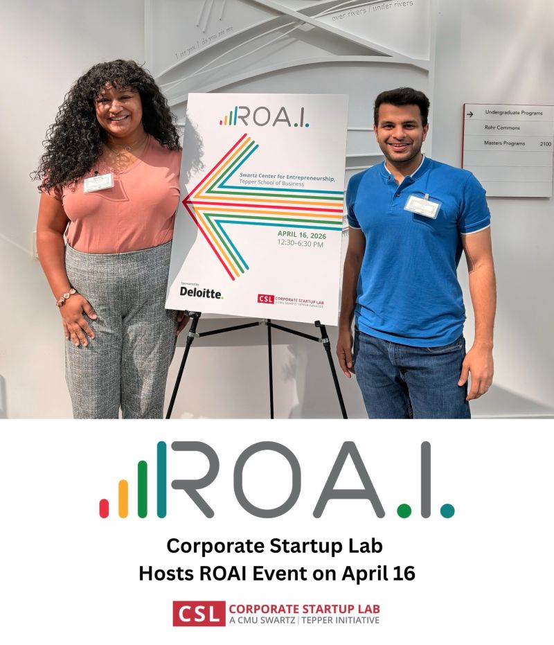 Team putting in work at Corporate Startup Lab ROAI Conference at CMU