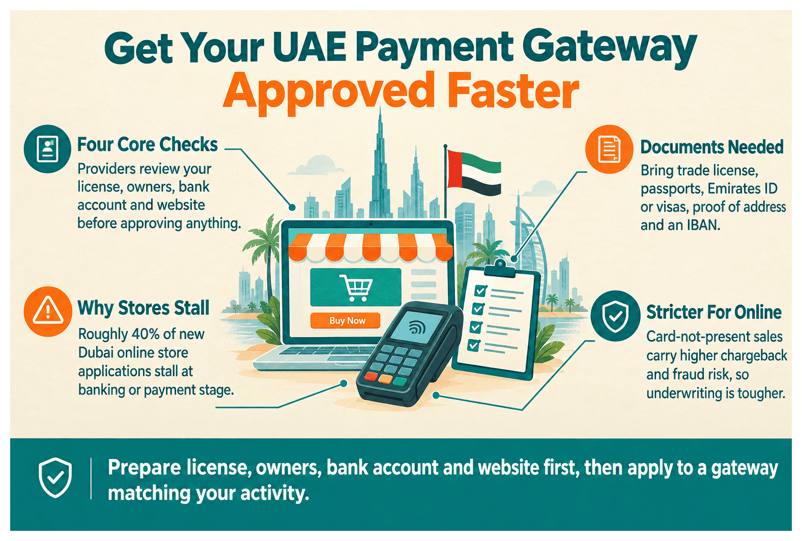 Infographic: How to Get a Payment Gateway Approved for a UAE E-Commerce Site