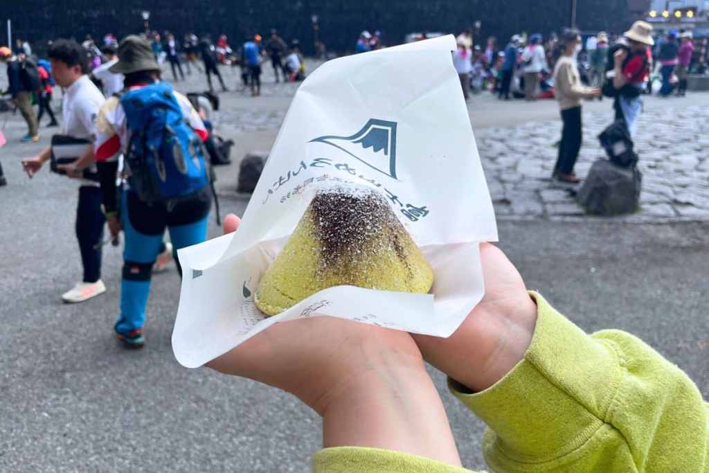 Mount Fuji shaped melon bread