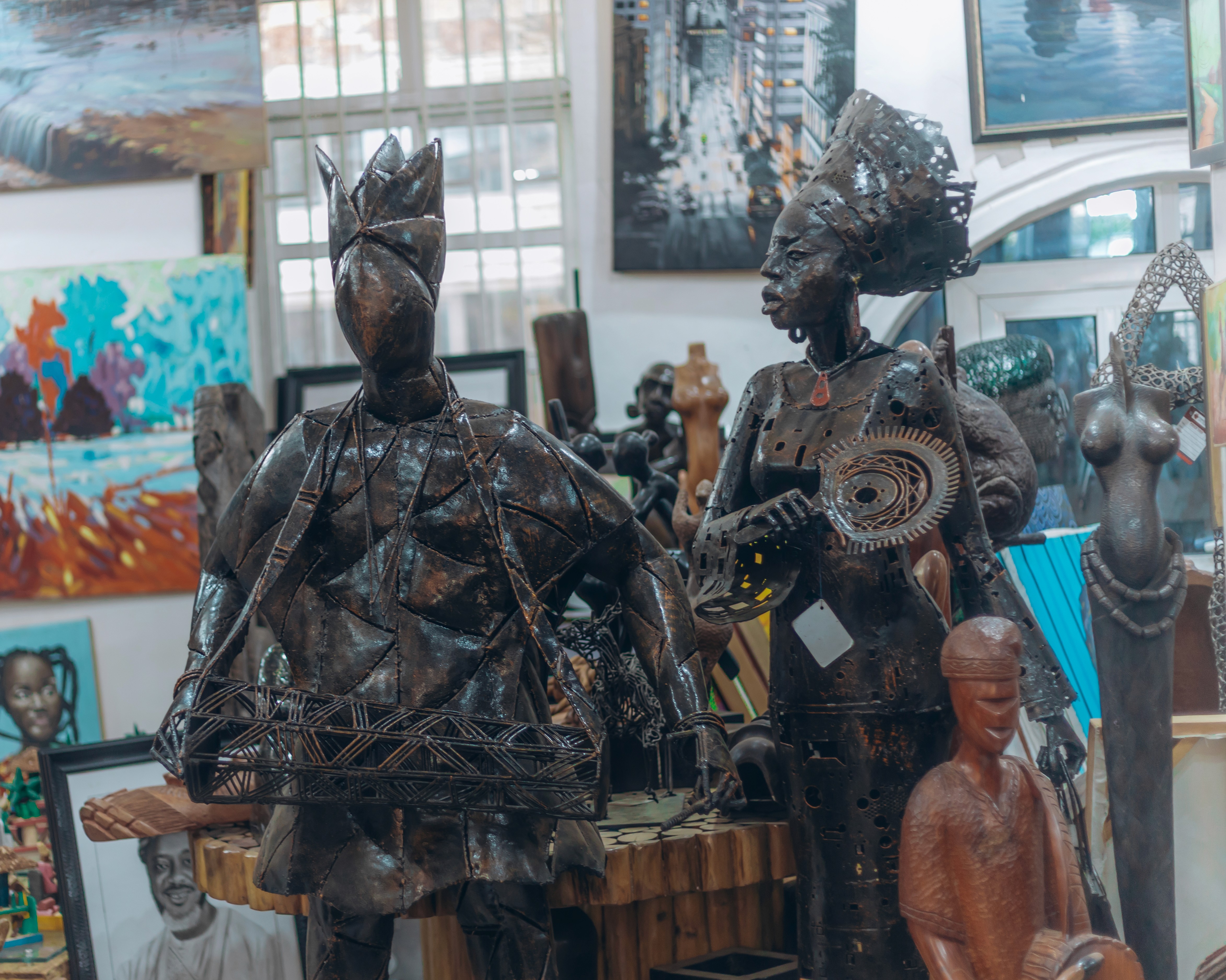 A black female model