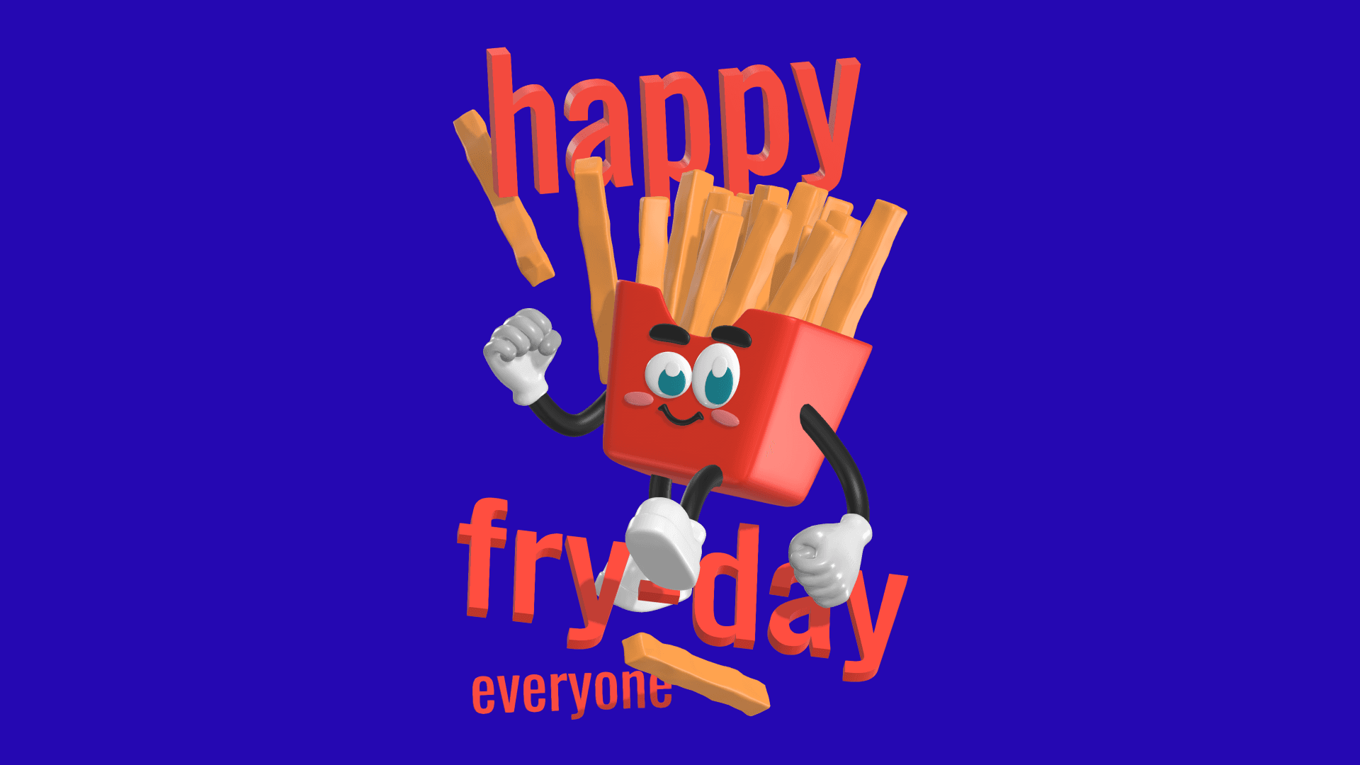 blue happy fryday zoom background template