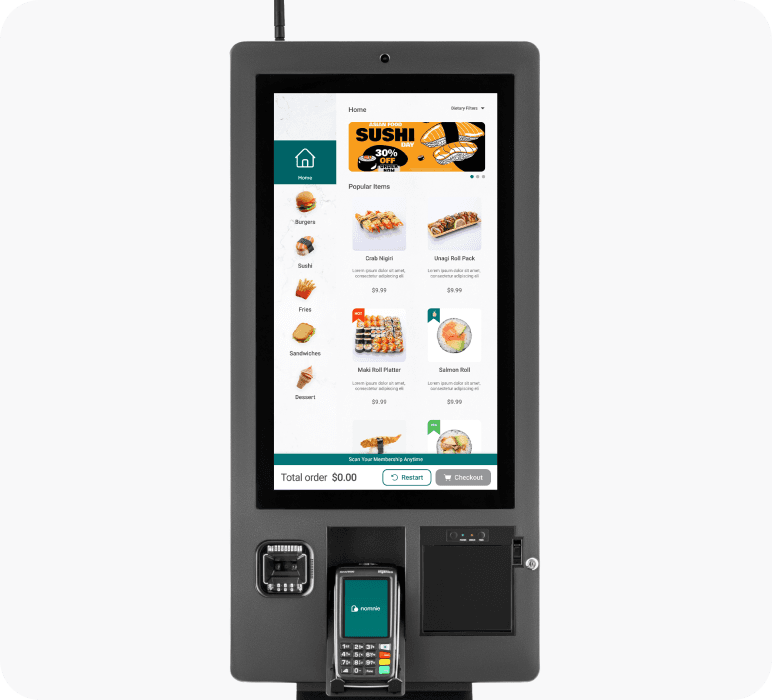 customer use self ordering software from OrderUp