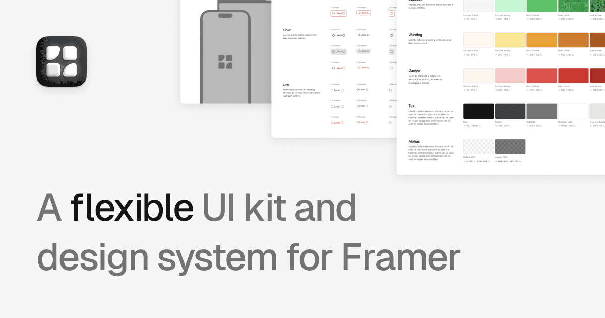 Framepad - Framer UI Kit & Design System