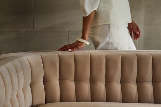 Outdoor mountain scene with person standing at the top of a mountain mood for partner Eddie Bauer