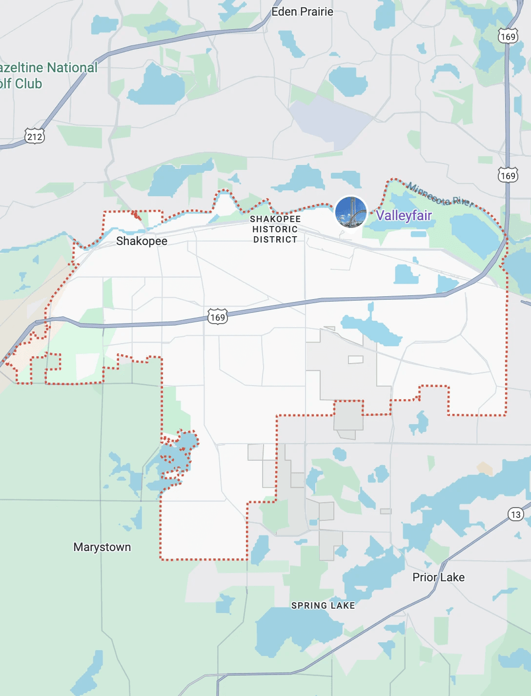 Shakopee, MN map