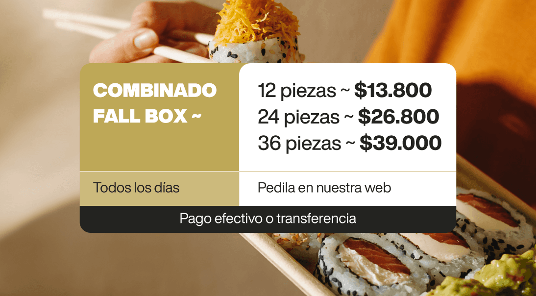 Promoción Combinado Fall Box, 12 piezas $13490, 24 piezas 25900, 36 piezas 36900, efectivo o transferencia