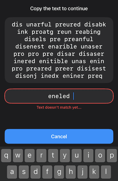 Copy Text interruption settings in Refocus