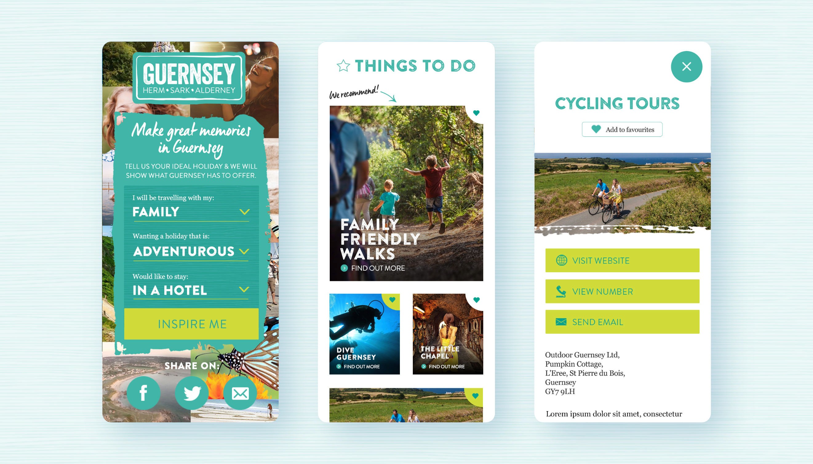 Guernsey Memories mobile designs