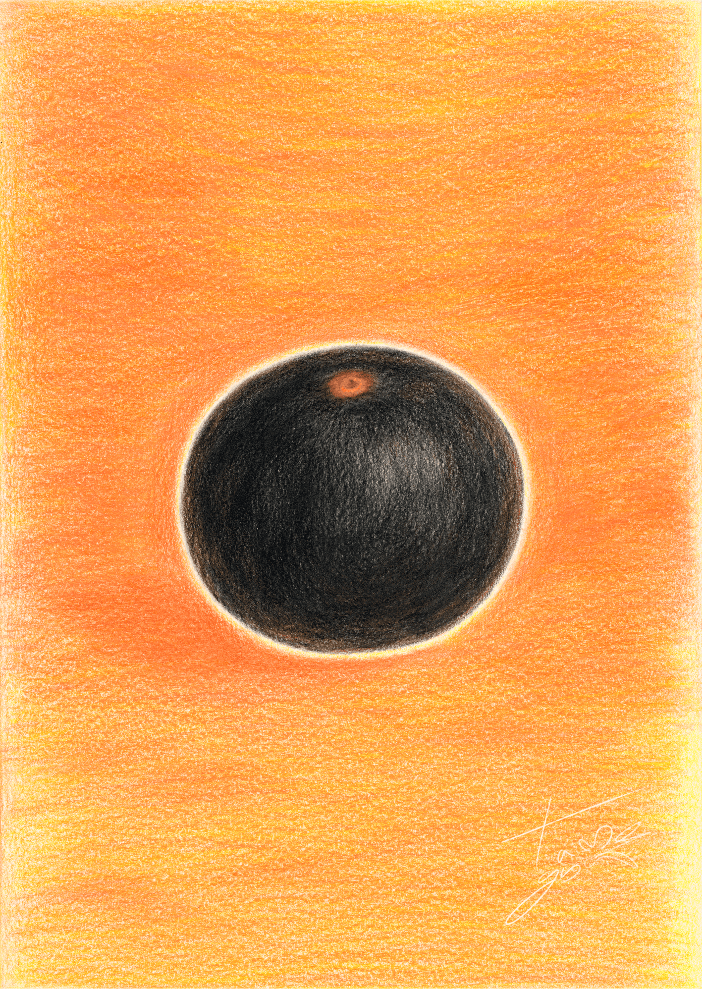 ์งํ ์ฃผํฉ๋น ์์ฐํ๋ก ์ฑ์์ง ๋ฐฐ๊ฒฝ ์์, ๊ป์ง์ด ๊ฒ๊ฒ ๊ทธ์๋ ค ํ ๊ทค ํ๋๊ฐ ๊ทธ๋ ค์ ธ ์์ต๋๋ค. ๋ง์น ์ํ์ฒ๋ผ ๋ณด์ผ ๋งํผ ์ด๋ก์ง๋ง, ๊ผญ์ง ํ๋๋ง ๋จ๊ธด ์ฑ ๋ฌต๋ฌตํ ๊ฒฌ๋๋ธ ์๊ฐ์ด ๊ณ ์ค๋ํ ๋ด๊ฒจ ์์ต๋๋ค. ์ค๋ฅธ์ชฝ ์๋์๋ ์๊ธ์จ์ฒ๋ผ ๋ถ๋๋ฌ์ด ์๋ช
์ด ์ ํ ์์ต๋๋ค. ์ด ๊ทธ๋ฆผ์ '๊ทค๋น์ฐ์'์ ๋ค ๋ฒ์งธ ์ด์ผ๊ธฐ๋ก, ๊น๋งฃ๊ฒ ํ๋ฒ๋ฆฐ ๋ชจ์ต์ผ๋ก๋ ์ฌ์ ํ ์กด์ฌํ๋ ๊ทธ ์์ฒด๊ฐ ์ฌ๋์ ์ฆ๊ฑฐ์ด์, ์ํ์ง ์์์ผ ํ ๊ธฐ์ ์์ ์์งํฉ๋๋ค.