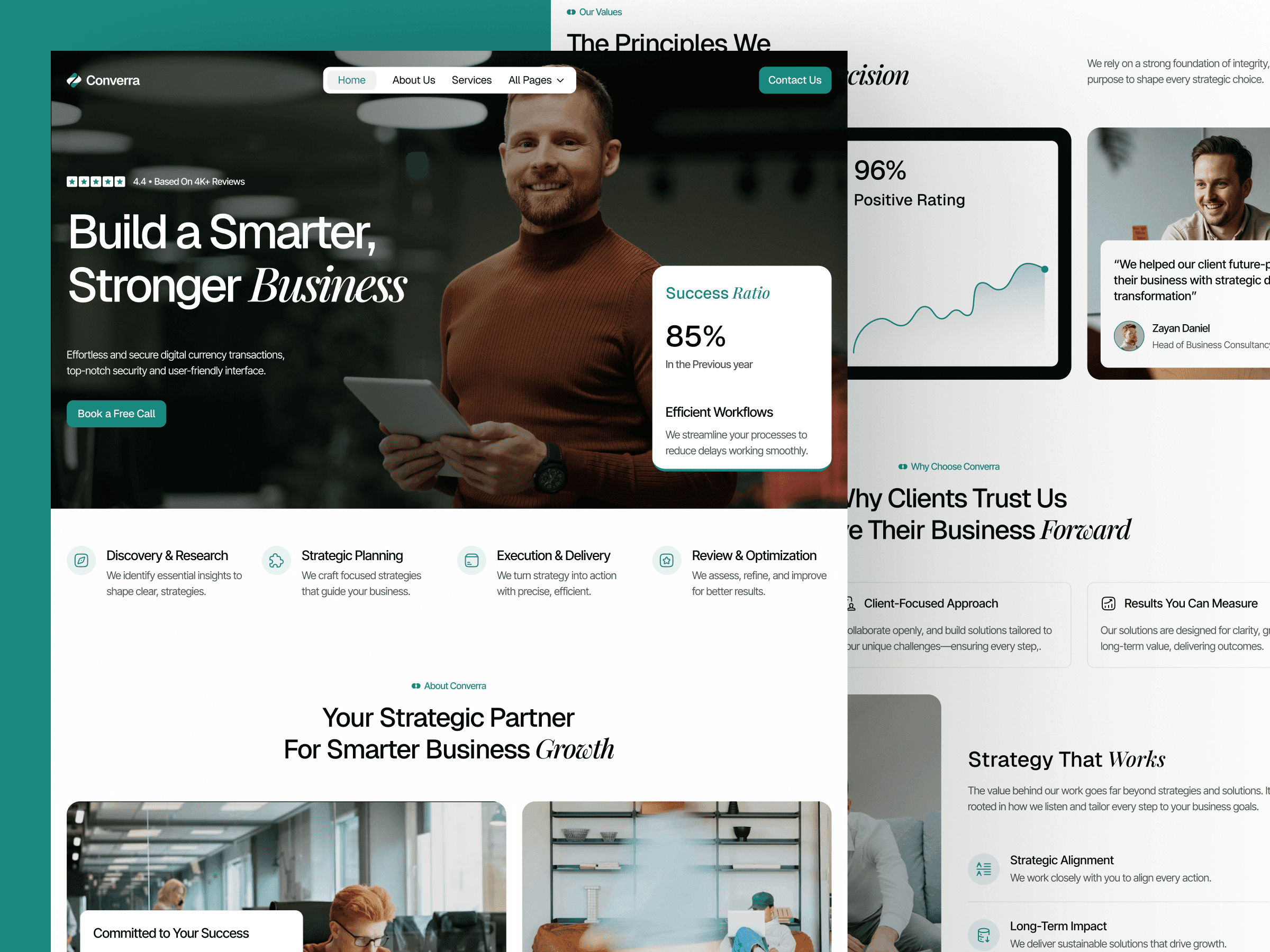 Framer business consulting template