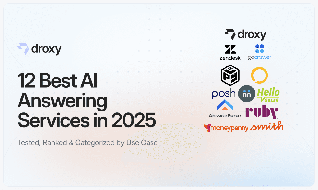 12 Best AI Answering Services in 2025 - Droxy AI
