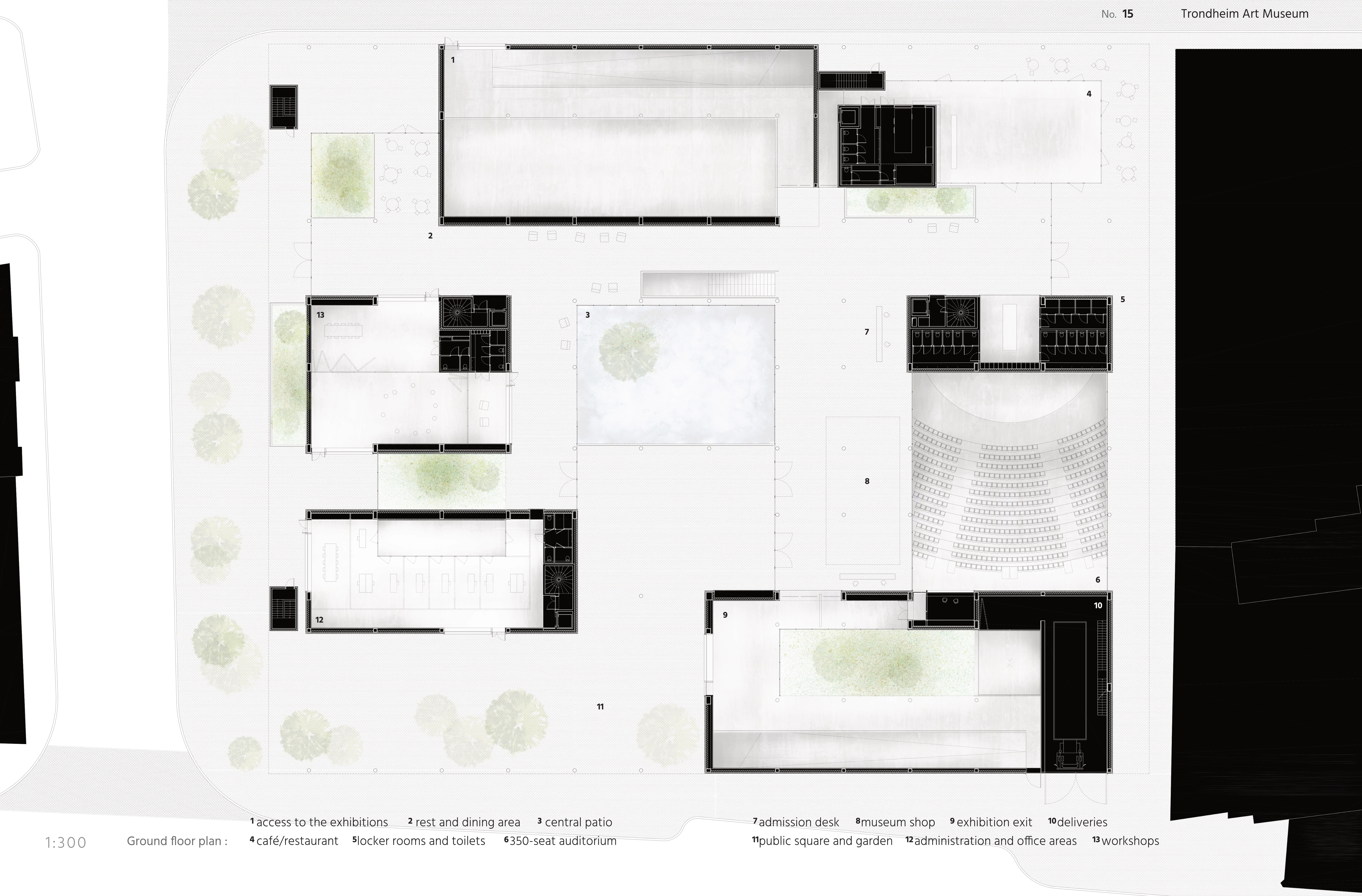 Trondheim Art Museum musée plan groundfloor