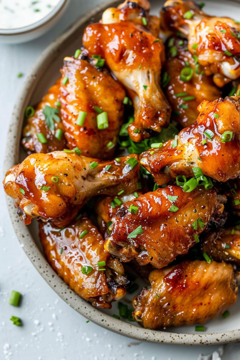 Honey Garlic Chicken Wings from Pasta 9 Toronto glazed with sweet honey and roasted garlic for a sticky flavorful finish.