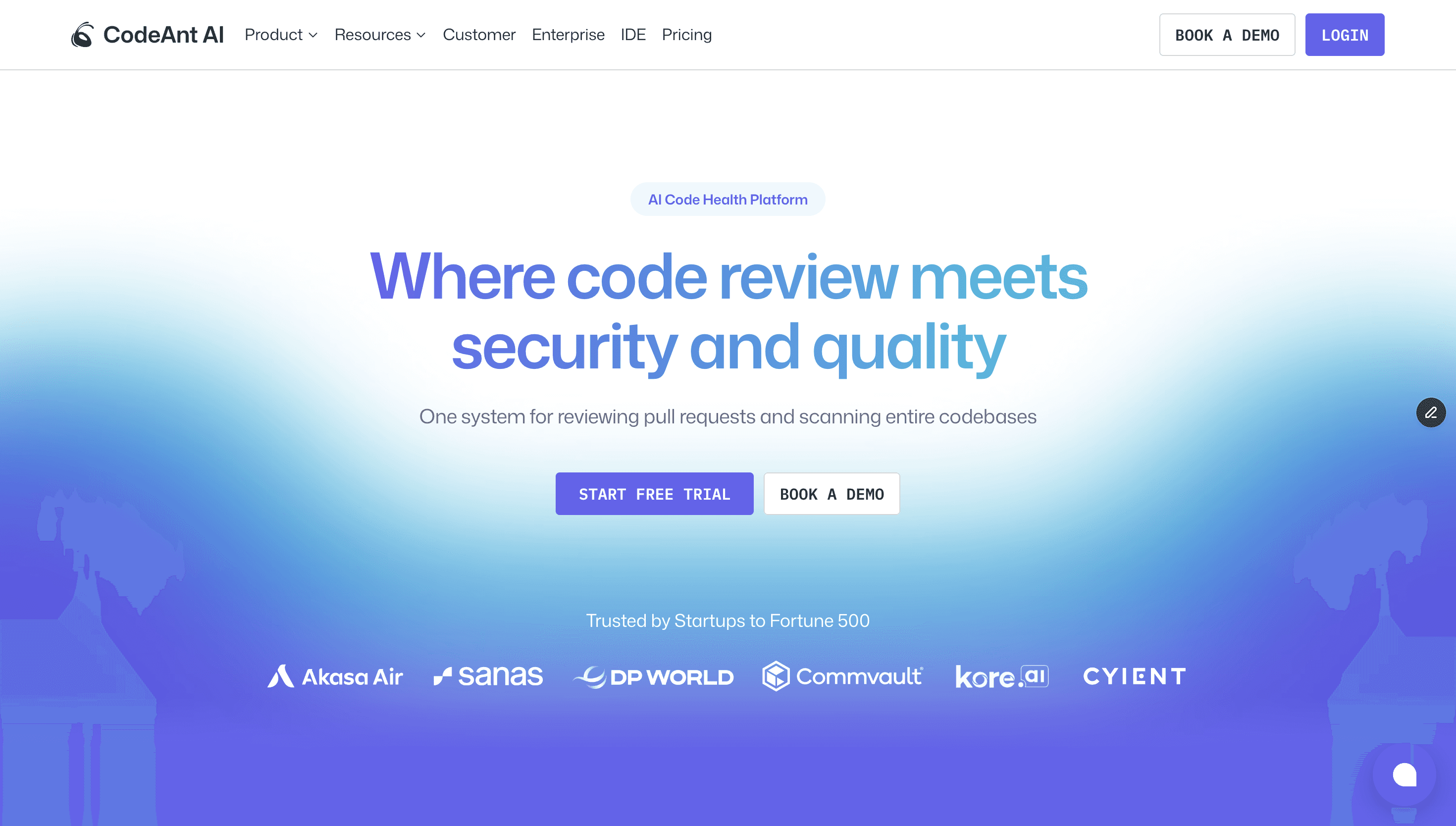 AI-powered code security tool CodeAnt reviewing pull requests and detecting risks missed by humans and assistants.