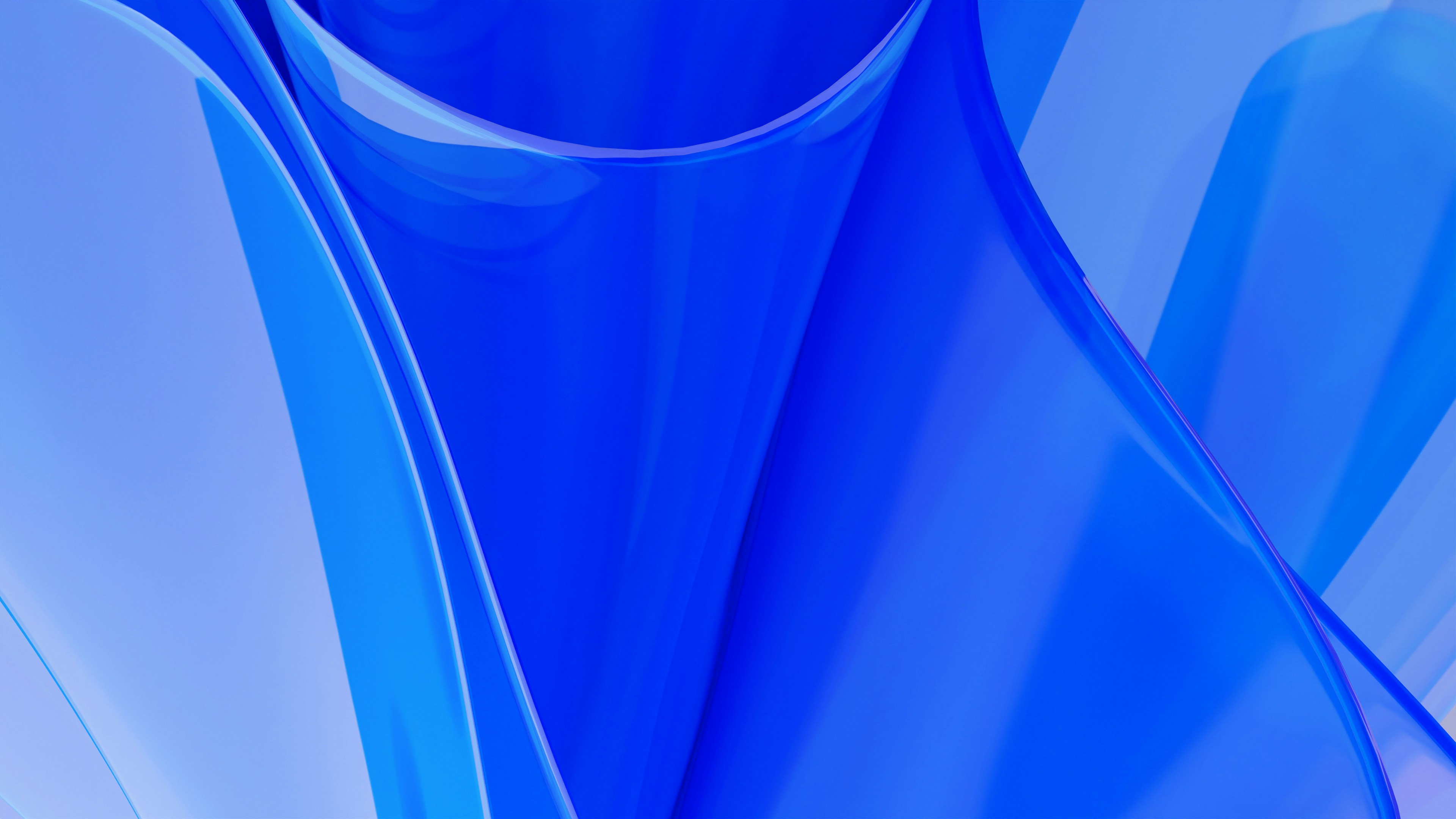 a close up of a blue and white object