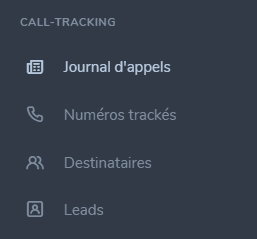 Journal d'appels