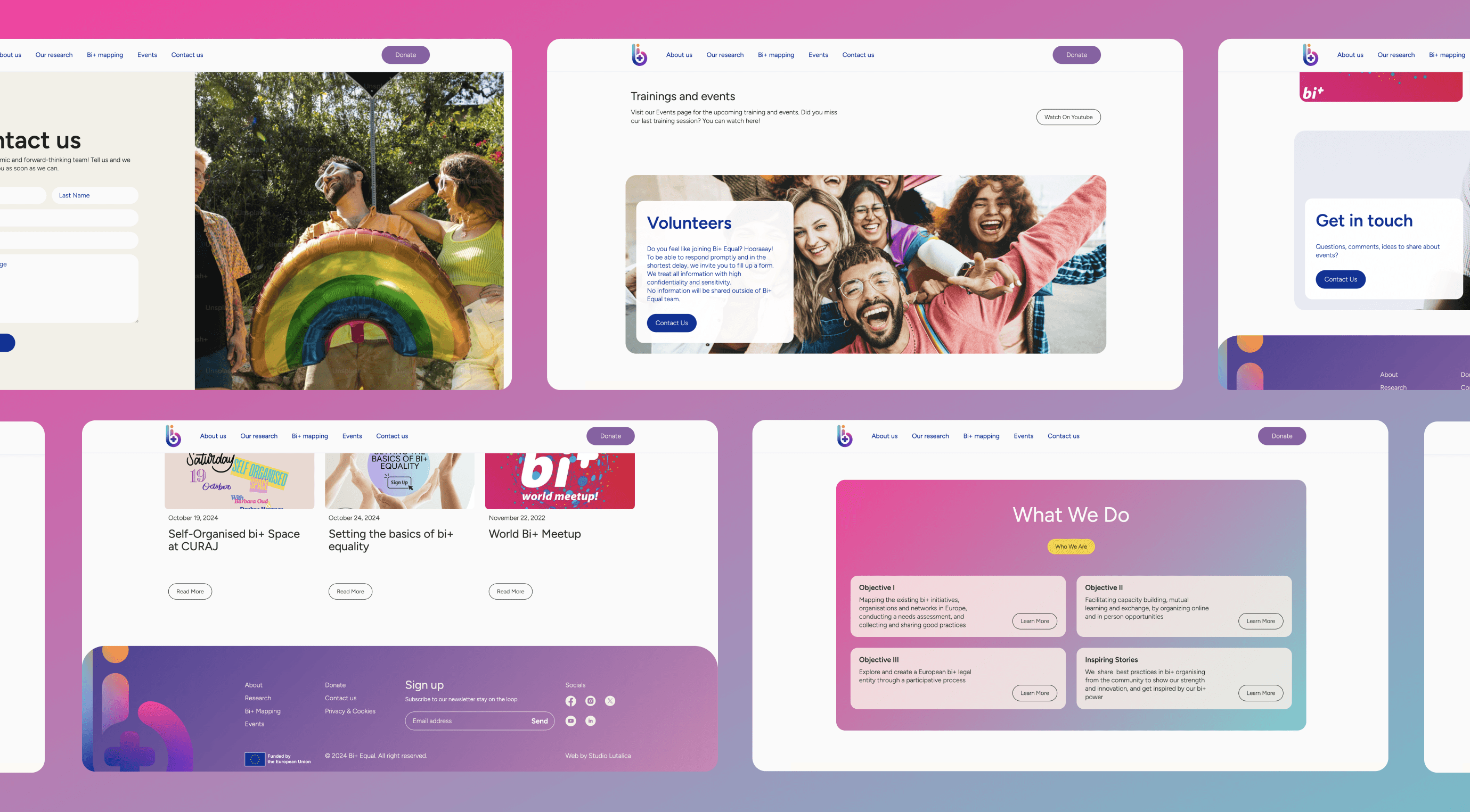 The Bi+ Equal website