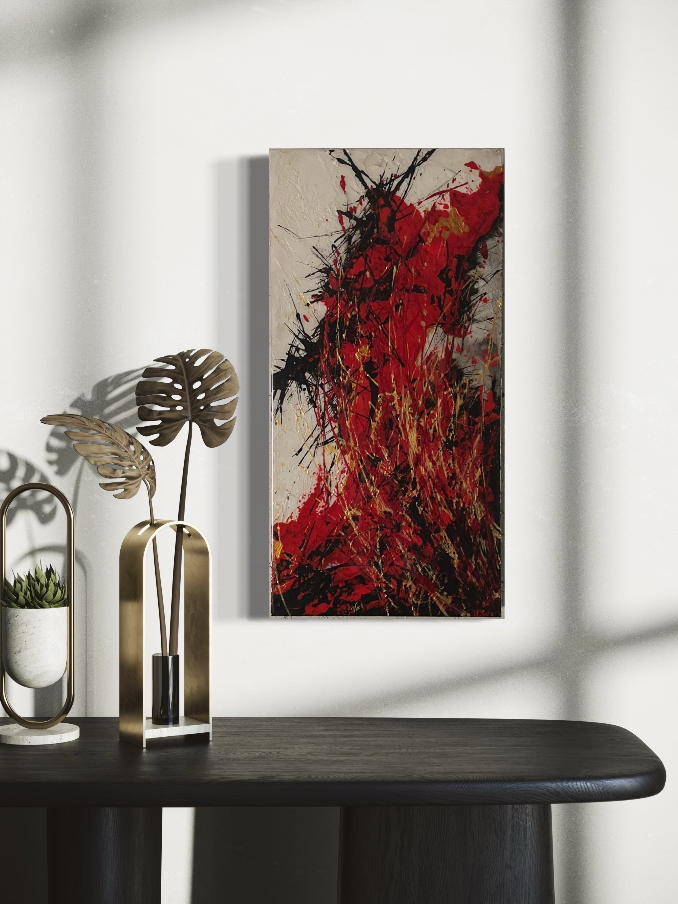 Goliath accrocher sur un mur