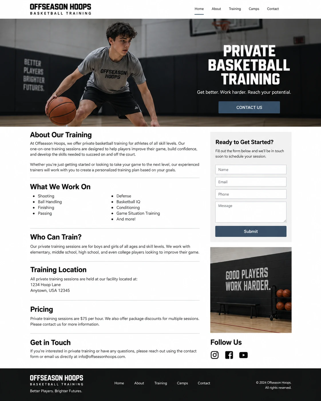 Basketball offer before