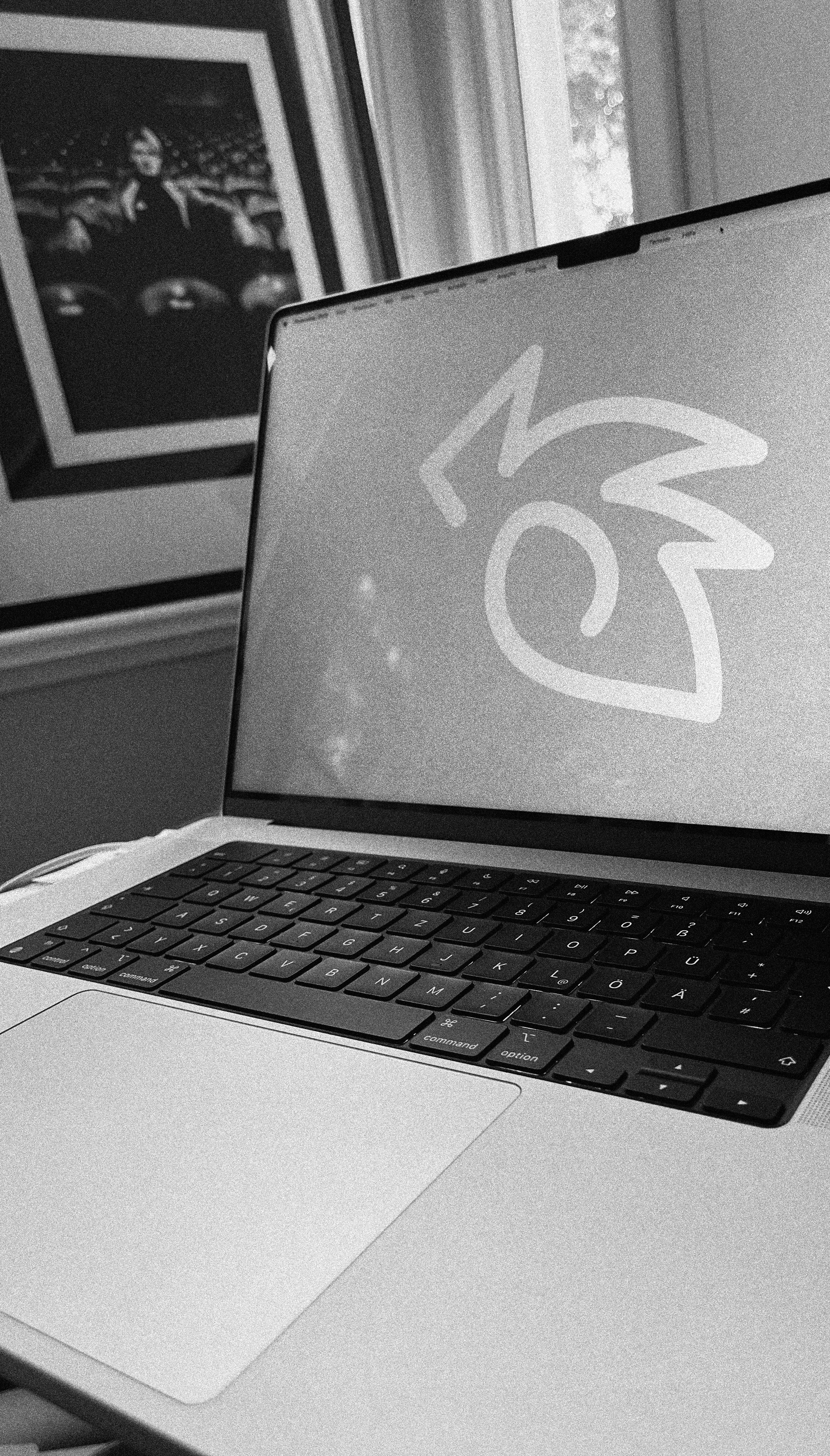 Modern abstract B&W composition