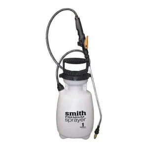 handheld sprayer with a long nozzle, hose, and adjustable strap
