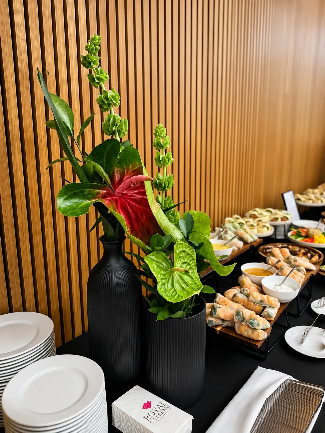 mBank conference, floral decoration and catering in the break area