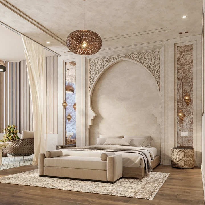 A pool with a chair and a table next to it