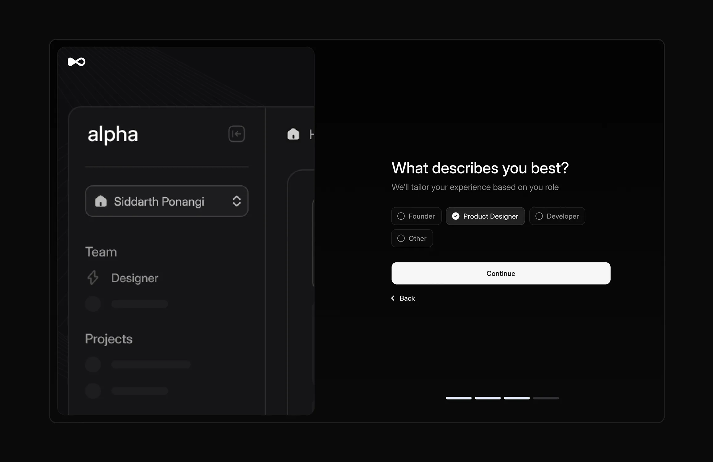 Dualite onboarding design by Studio Maydit
