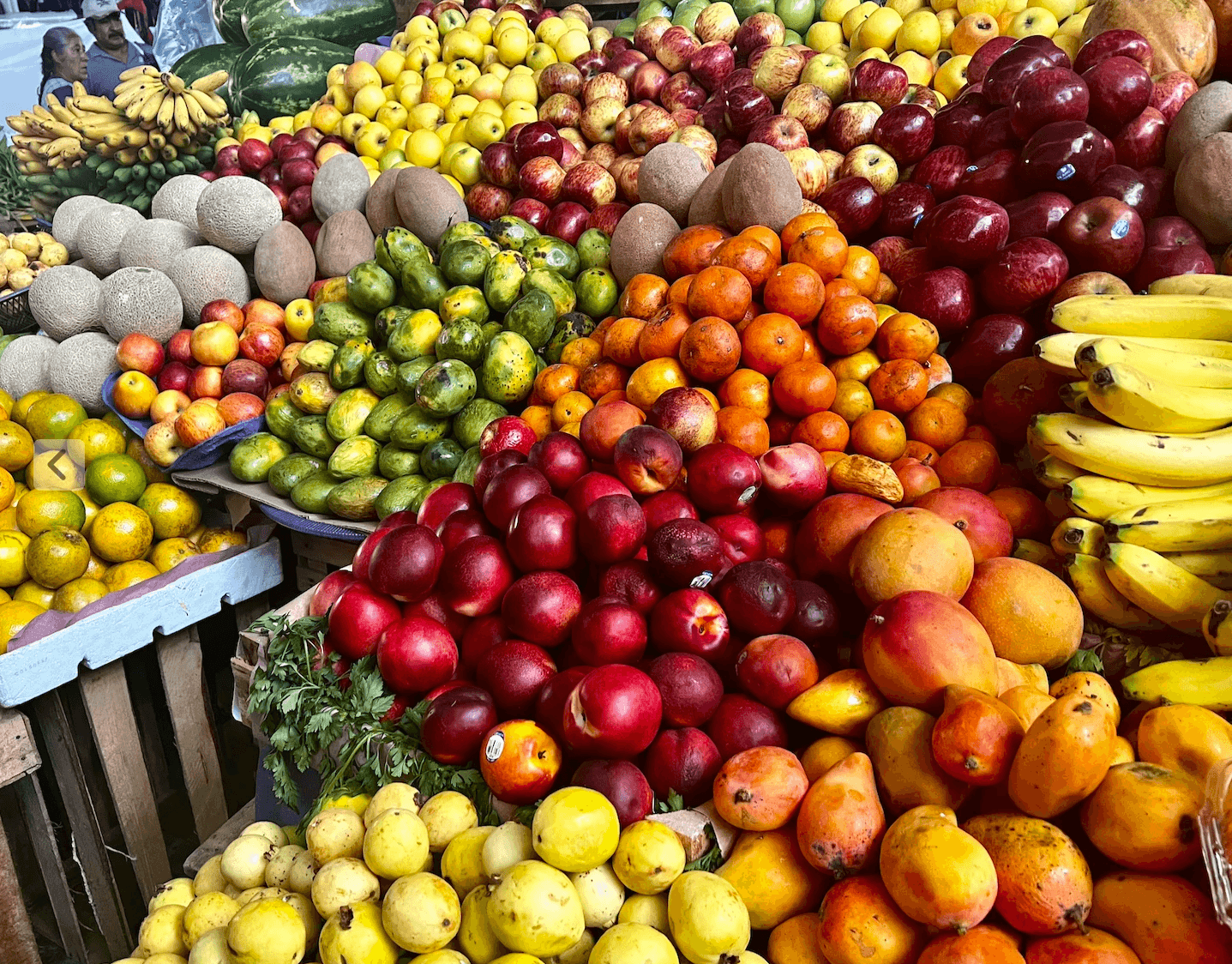 Colorful fruits at a stand in Mexico