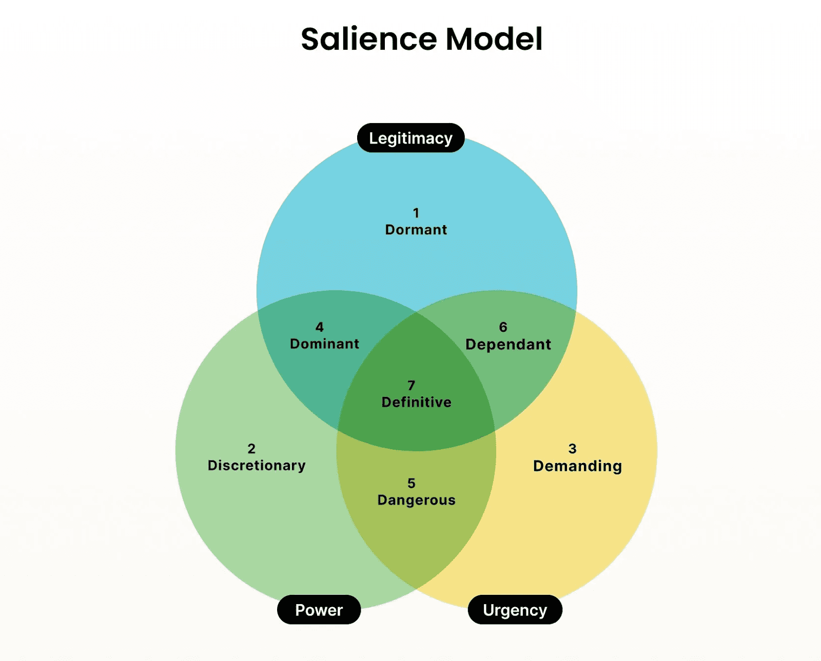 The salience model's stakeholder attributes diagram