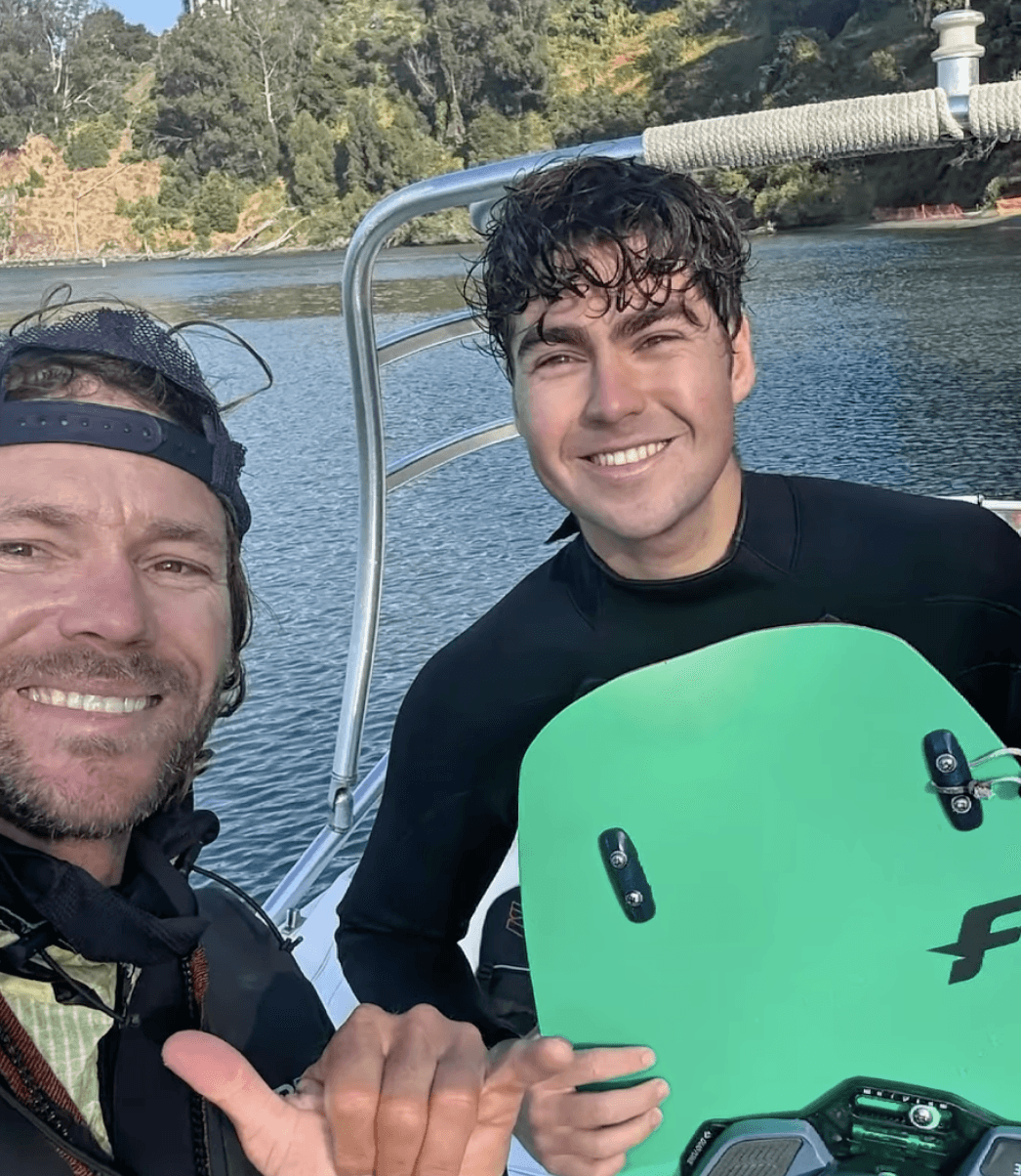 A man surfing