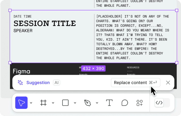 replace content