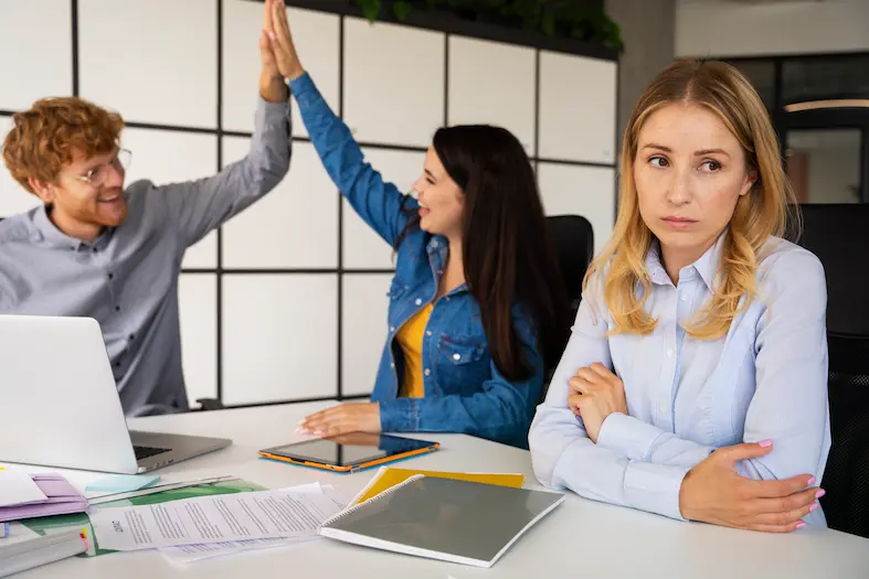 femme qui ne s'affirme pas au travail