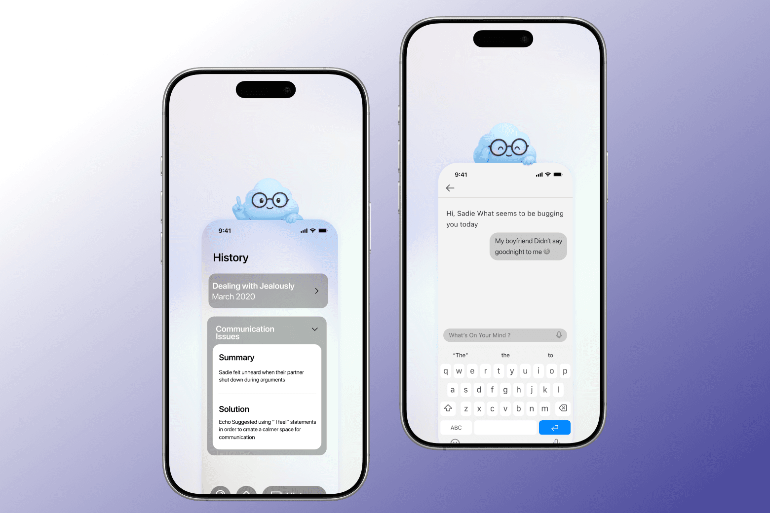 Haven AI therapy app interface